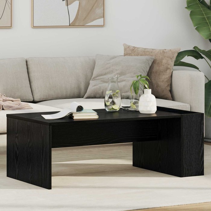 Maison exclusive - mesa de café roble negro 95 x 50 x 34 cm madera de ingeniería