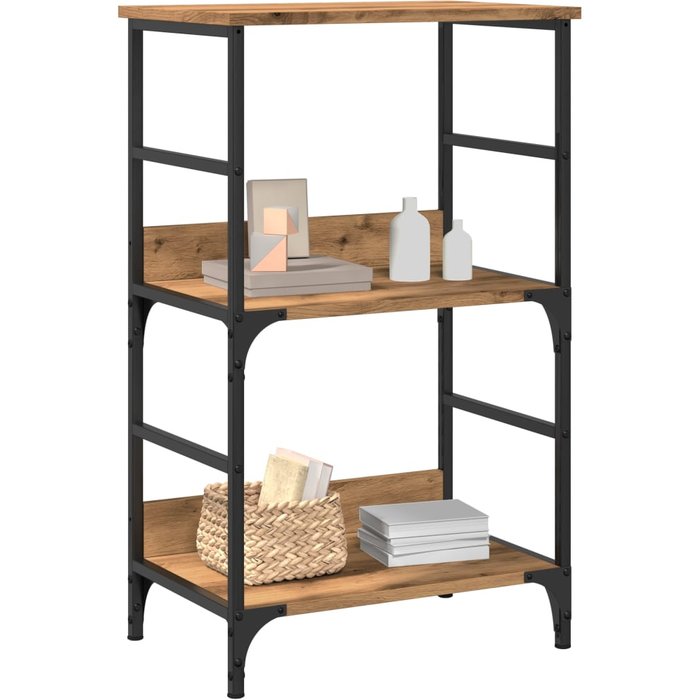 Librería artesanal de roble 50x33x82 cm de madera contrachapada