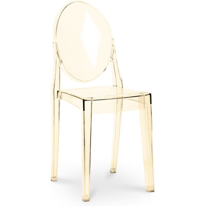 Silla louiva gris transparente-color oro transparente