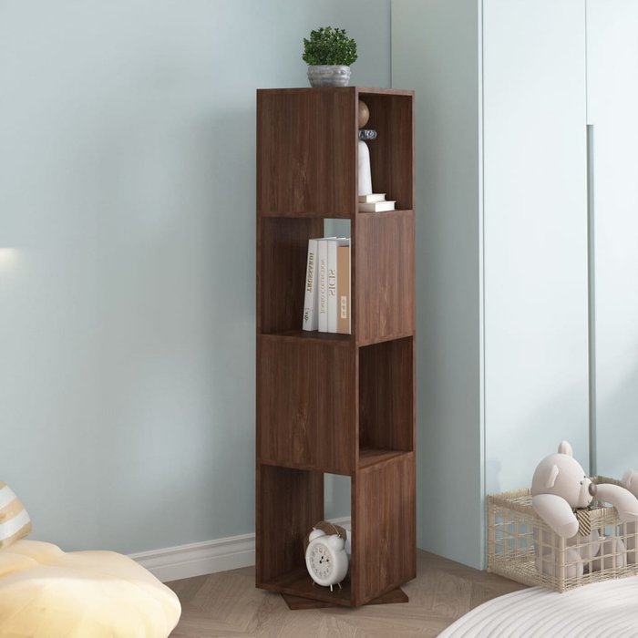 Maison exclusive - armario giratorio aglomerado roble marrón 34,5x34,5x75,5 cm