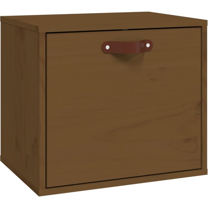 Armario de pared de pino macizo, color marrón miel, 40x30x35 cm - comfortxl