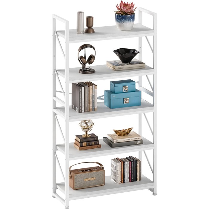 Librería yitahome - estante de almacenamiento - 80 x 30 x 158 - blanco