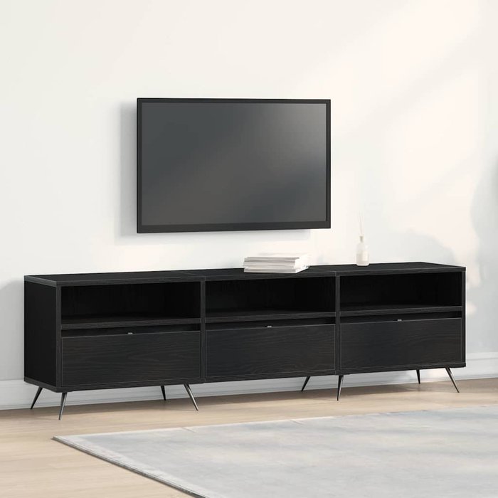 Vidaxl mueble para tv negro 150x30x44,5 cm de madera elaborada