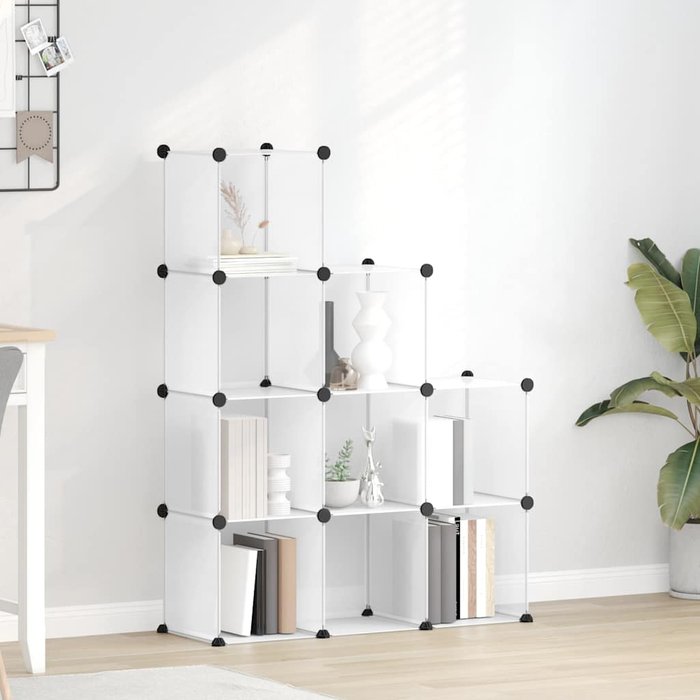 Cubos de almacenamiento de 9 piezas, pp transparente