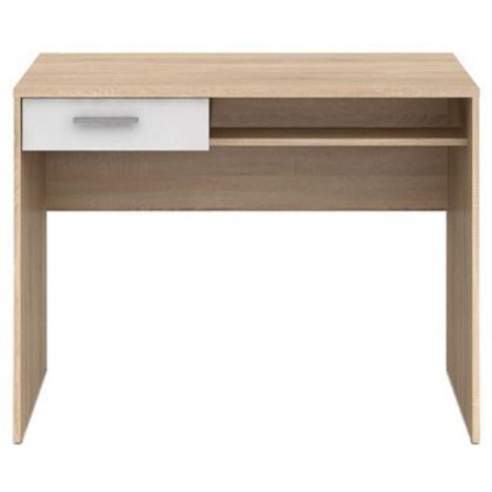 Escritorio con cajón nepo roble blanco 100 cm.
