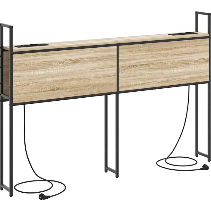 Cabecera de almacenamiento con cabecera roble sonoma 160 cm