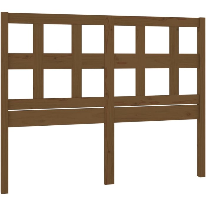 Cabecero de cama - mueble cabecero madera maciza pino marrón miel 185,5x4x100 cm