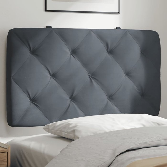 Maison exclusive - cabecero de cama acolchado terciopelo gris oscuro 80 cm