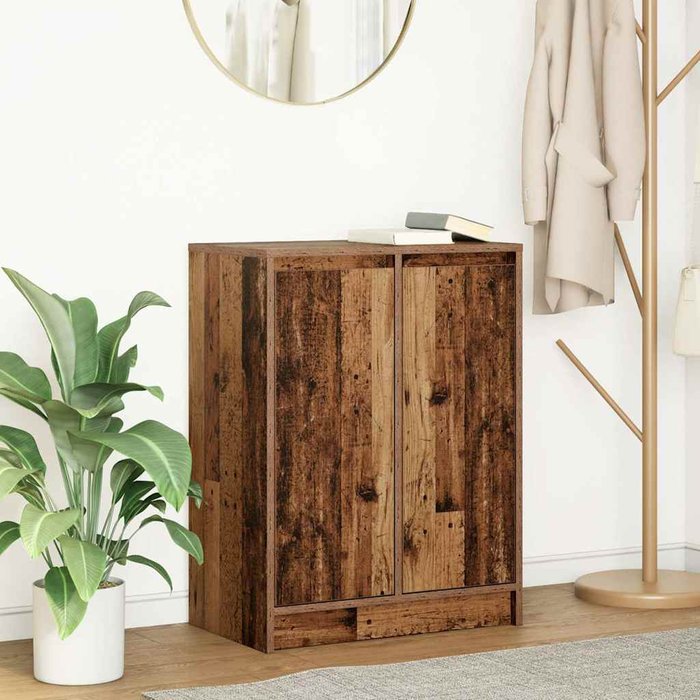 Maison exclusive - aparador de madera contrachapada envejecida 57x34x76 cm
