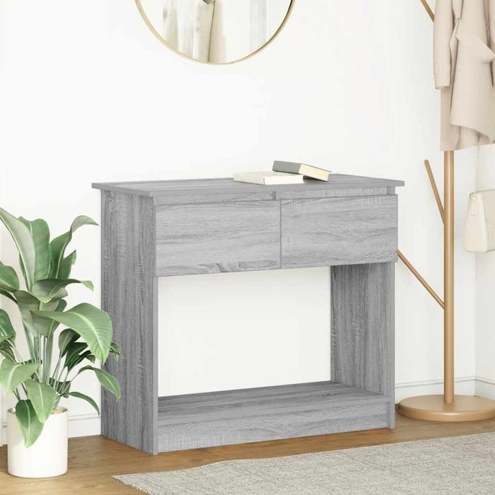 Mesa consola con cajones sonoma gris 85,5x38,5x74,5 cm