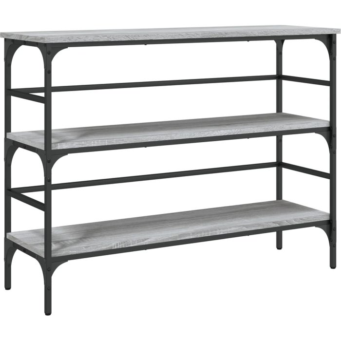 Mesa consola madera de ingeniería gris sonoma 100x32x75 cm - comfortxl
