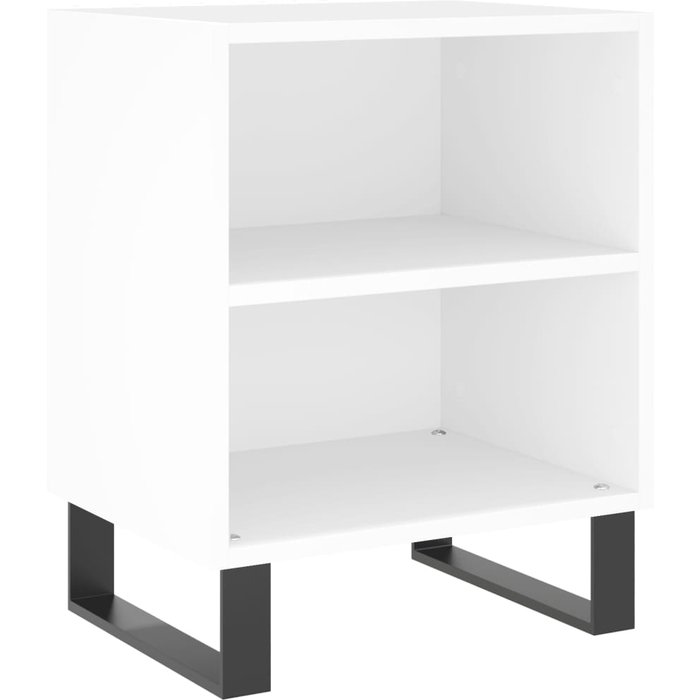 Mesita de noche madera de ingeniería blancp 40x30x50 cm - comfortxl