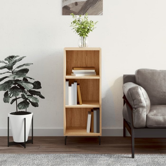 Aparador sonoma de roble, 34,5 x 32,5 x 90 cm, madera de ingeniería.