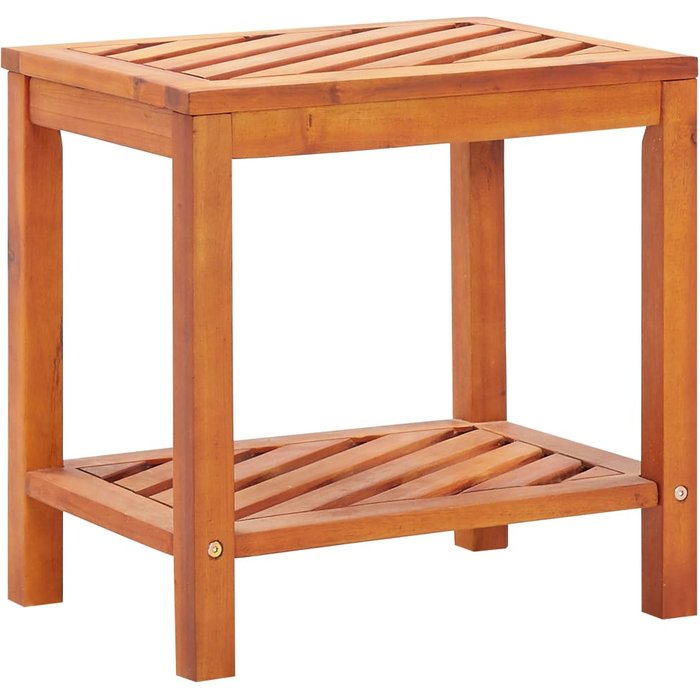 Mesa auxiliar madera maciza de acacia 45 x 33 x 45 cm