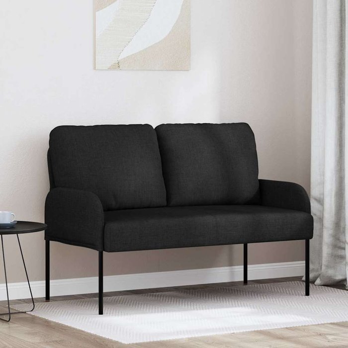 Sofás con cojín 110cm negro madera contrachapada vidaxl