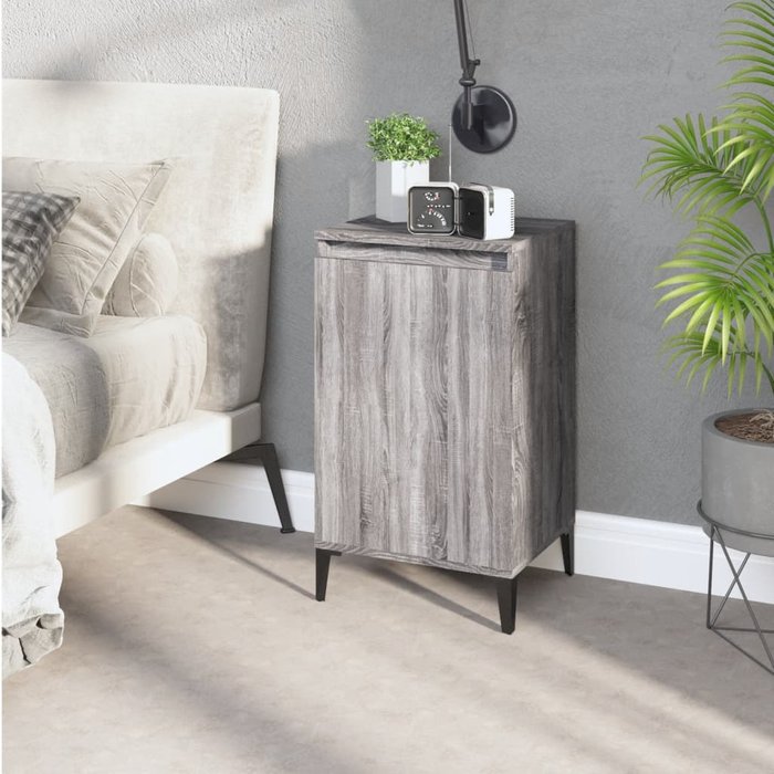 Maison exclusive - mesita de noche madera contrachapada gris sonoma 40x35x70 cm