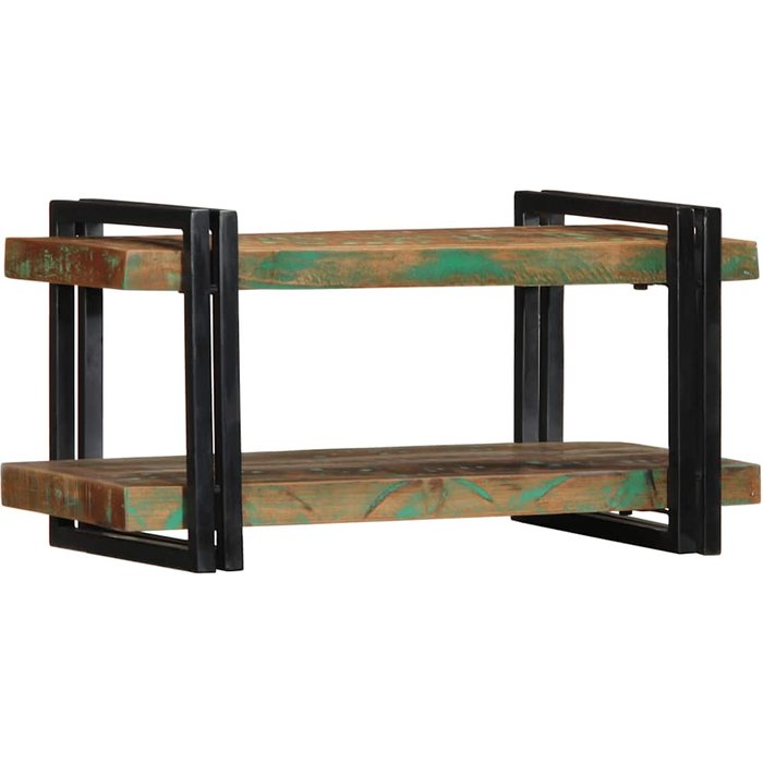 Estante de pared multicolor de madera maciza reciclada - comfortxl