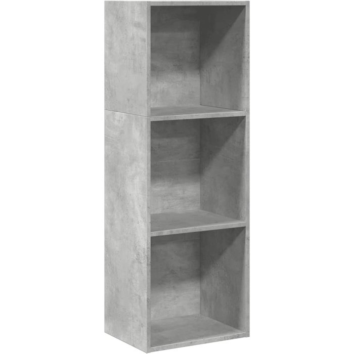 Estantería de madera de ingeniería gris hormigón 40x30x114 cm – comfortxl