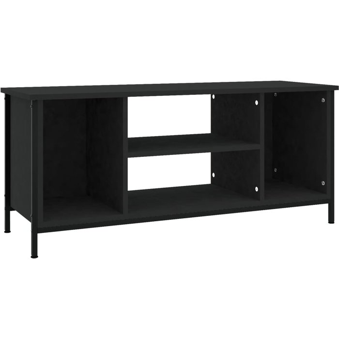 Mueble tv | mueble de salón madera contrachapada negro 102x35x45 cm cfw94530