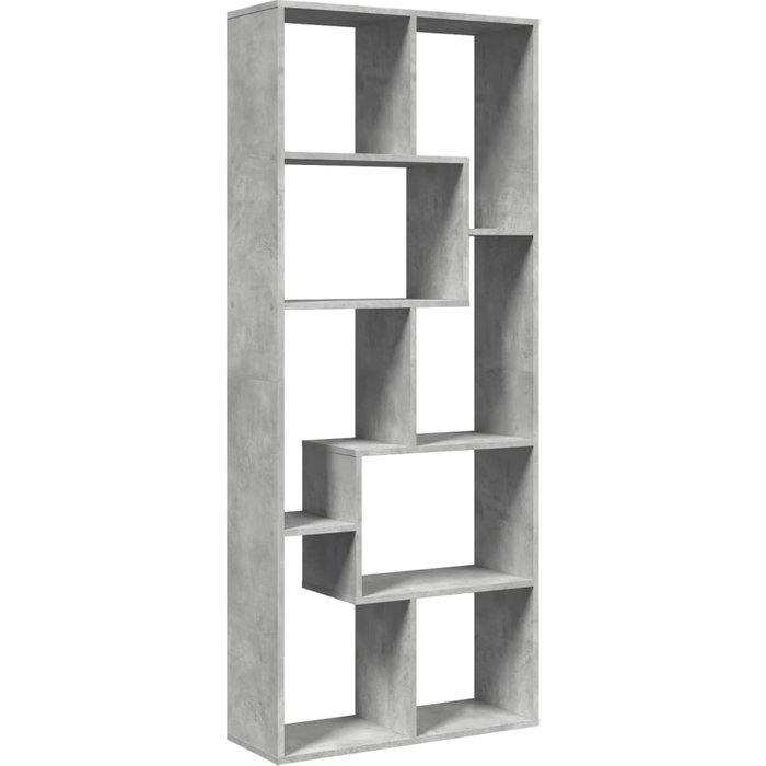 Librería divisora madera ingeniería gris hormigón 67x25x161,5cm – comfortxl