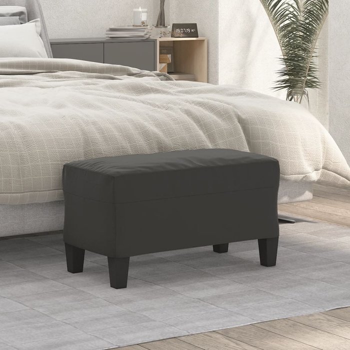 Banco interior | banco de tela de microfibra gris oscuro 70x35x41 cm cfw65866