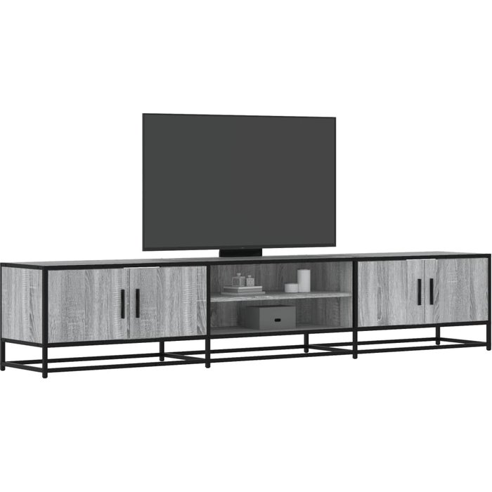 Mueble para tv madera de ingeniería gris sonoma 210x35x41 cm vidaxl