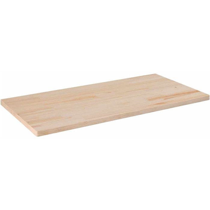 Tablero rectangular de madera maciza de pino, 110x60x2,5 cm