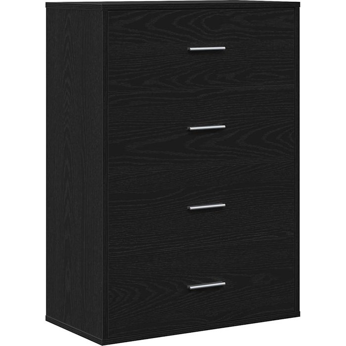 Vitrina | aparador roble negro 60 x 31 x 84 cm madera contrachapada