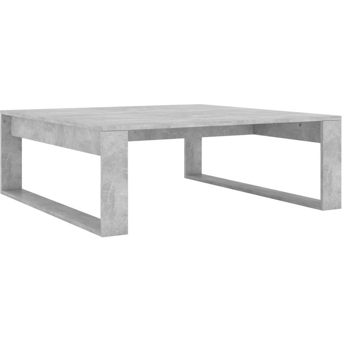 Mesa de centro madera de ingeniería gris hormigón 100x100x35 cm - comfortxl