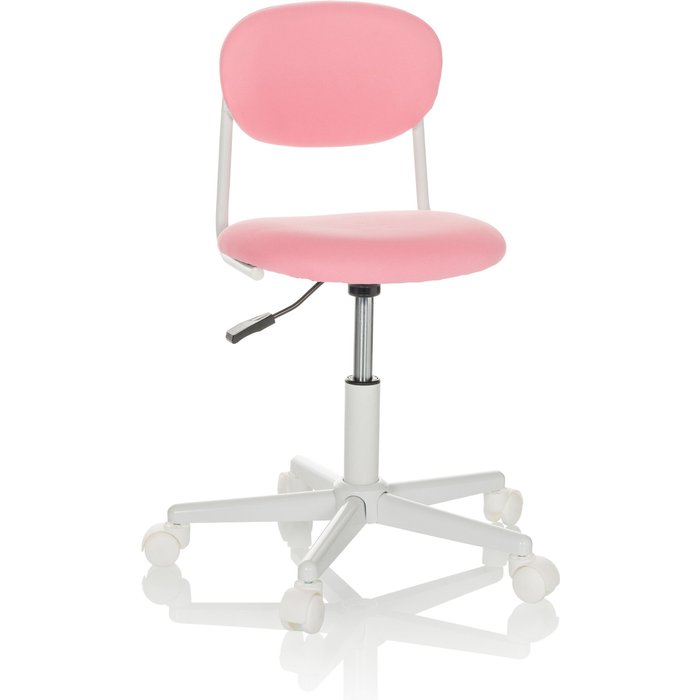 Silla de escritorio infantil / silla giratoria kiddy base i tela rosa hjh office