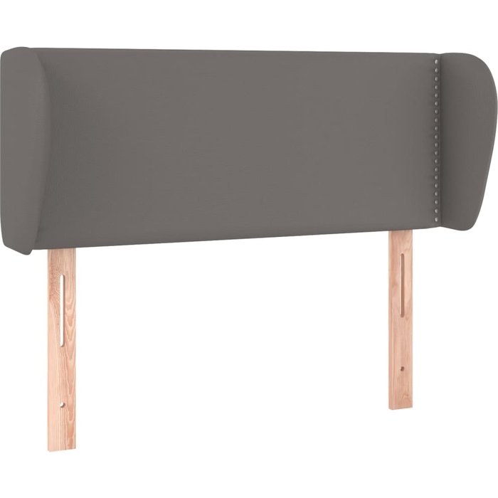 Cabecero de cuero sintético gris 83x23x78/88 cm - comfortxl