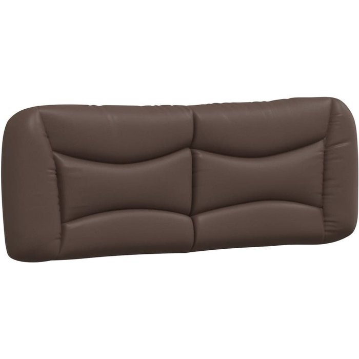 Cabecero de cama acolchado cuero sintético marrón 140 cm - comfortxl