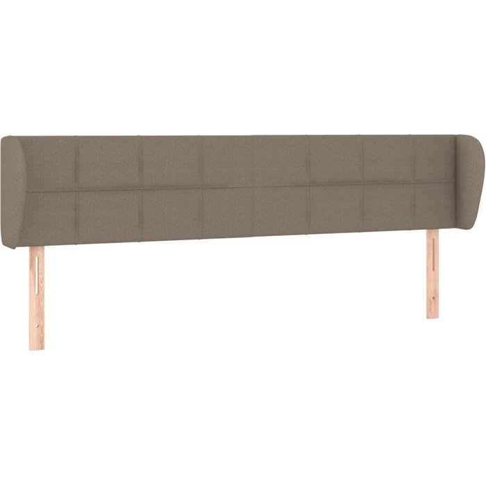 Cabecero cama - mueble cabecero de tela gris taupe 183x23x78/88 cm