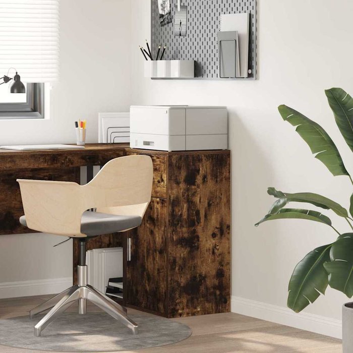 Maison exclusive - aparador con cajón roble ahumado 38 x 34 x 75 cm