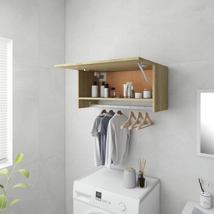 Armario de madera contrachapada color roble sonoma 70x32,5x35cm - comfortxl
