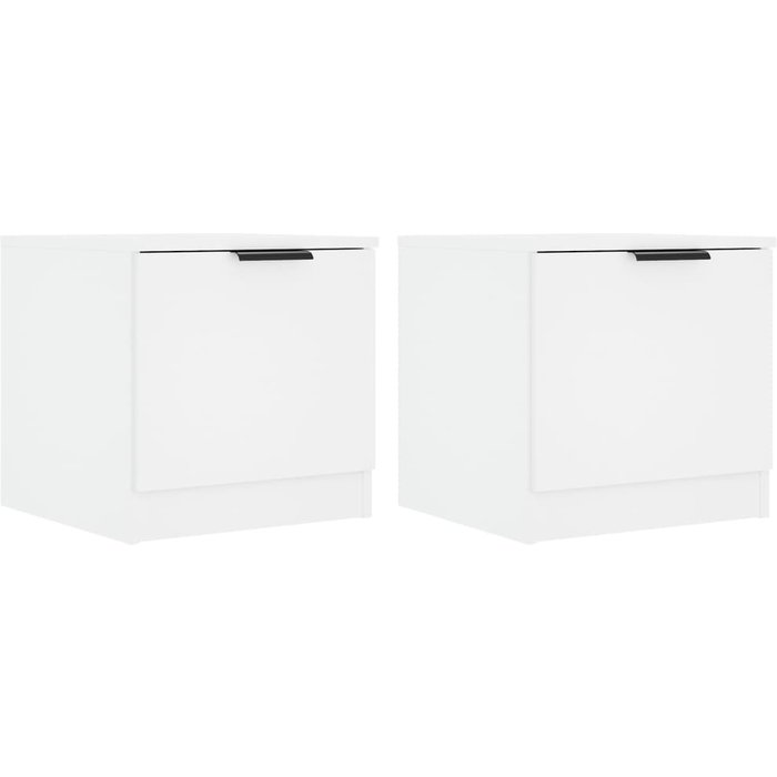 Mesitas de noche 2 unidades color blanco 40x39x40 cm - comfortxl