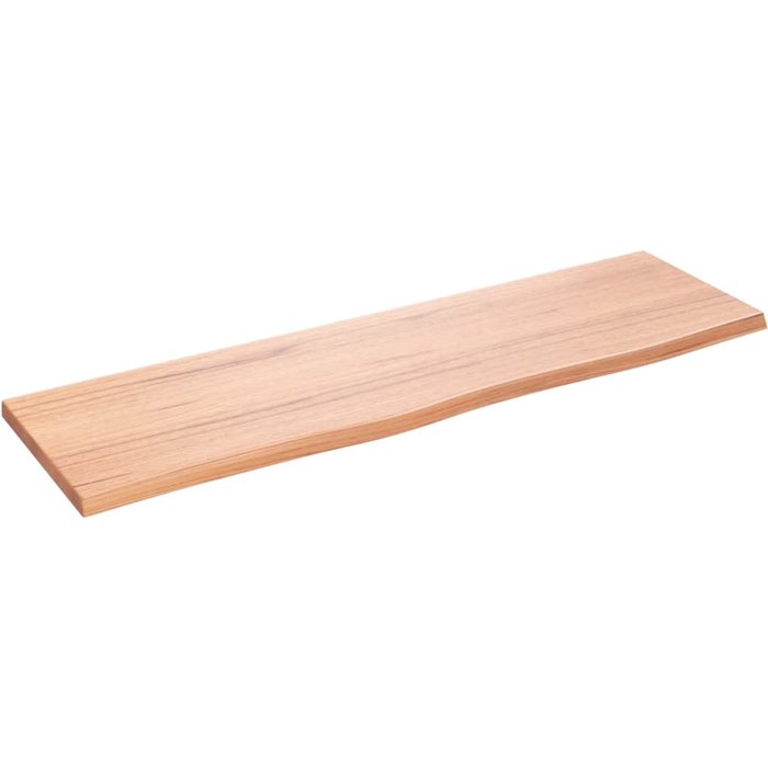 Estante de pared en madera de roble tratado marrón claro 100x30x2 cm - comfortxl