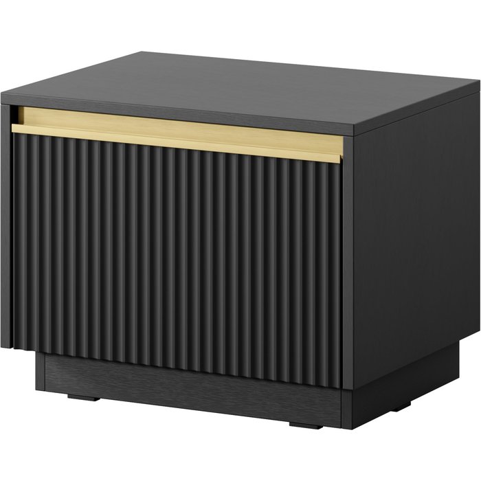 Mesita de noche: negro grafito, 53,6 cm x 42 cm x 39 cm