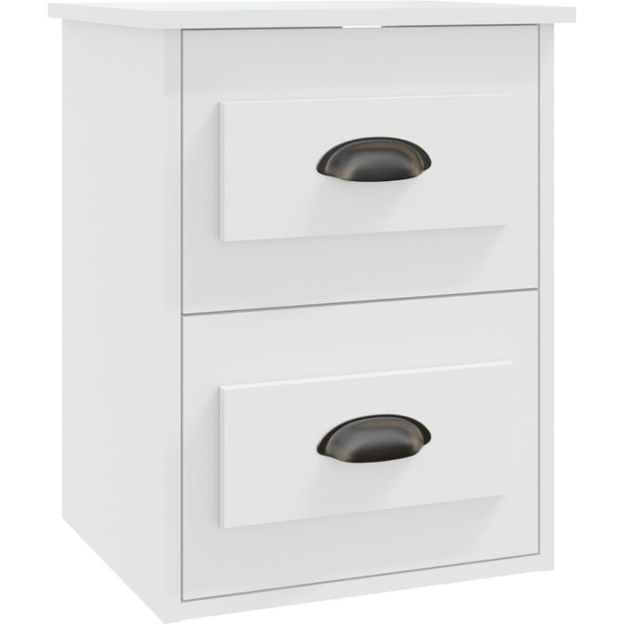 Mesita de noche de pared blanca 41,5x36x53 cm - comfortxl