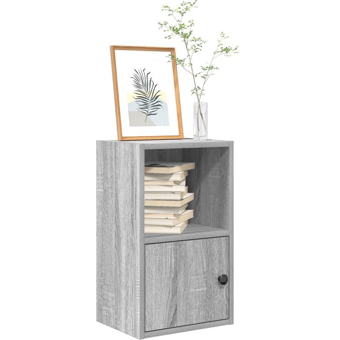 Librería sonoma gris 31x24x52 cm de madera contrachapada