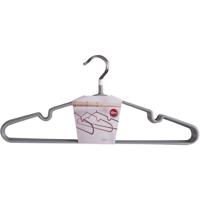 Juego de 10 perchas massa 1, metal, negro, seven design