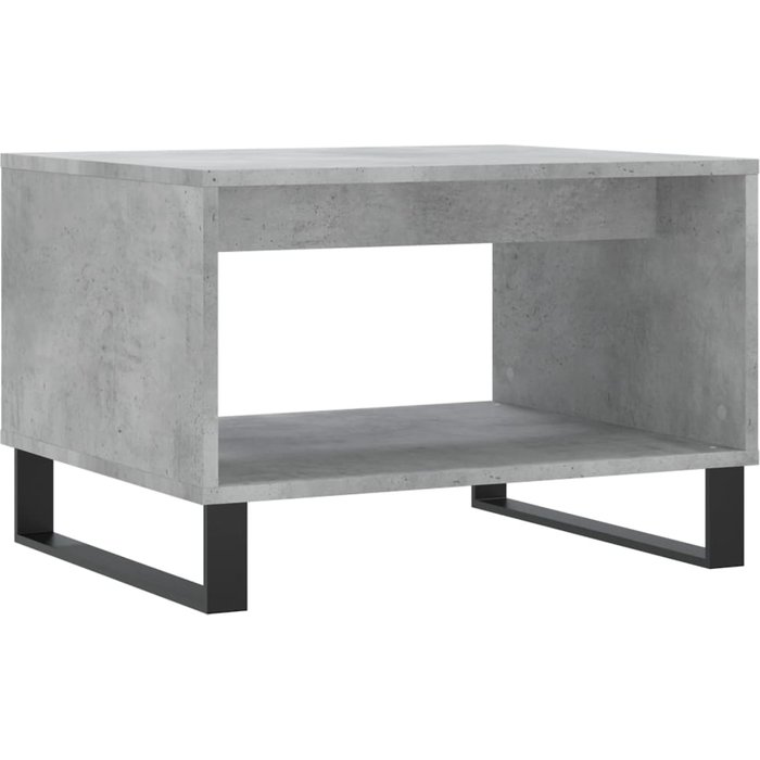 Mesa de centro madera de ingeniería gris hormigón 60x50x40 cm - comfortxl
