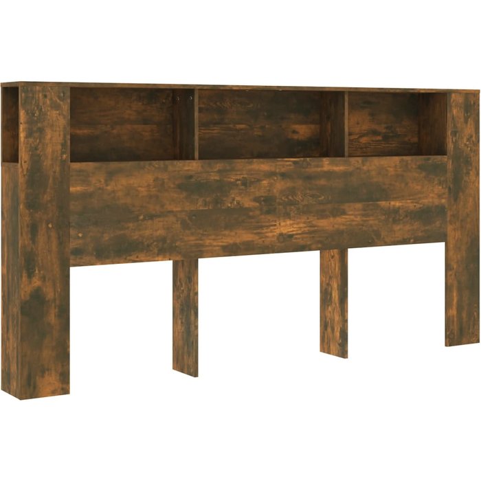 Cabecero cama mueble cabecero - roble ahumado 200x18,5x104,5 cm