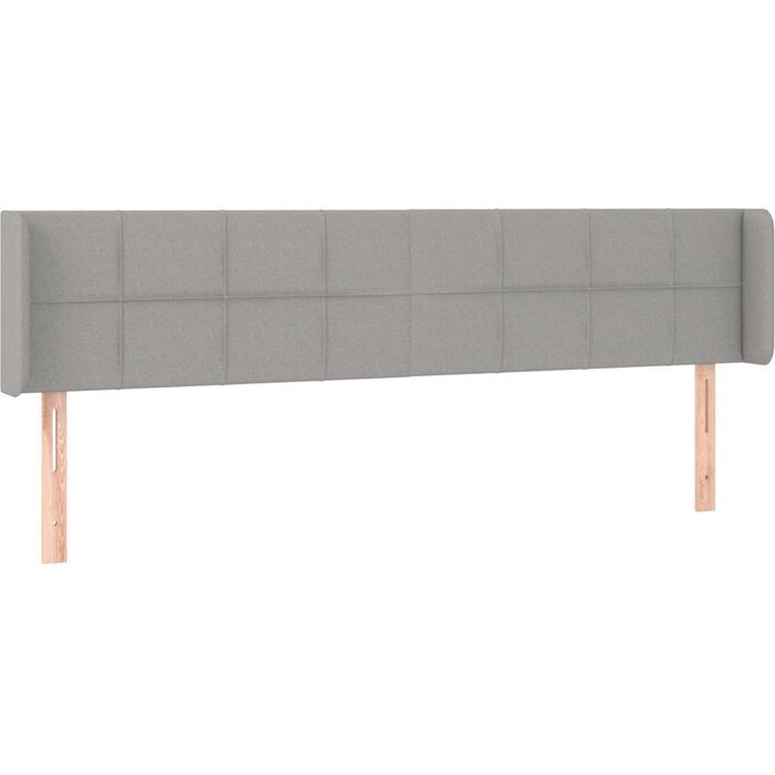 Cabecero cama - mueble cabecero de tela gris claro 163x16x78/88 cm