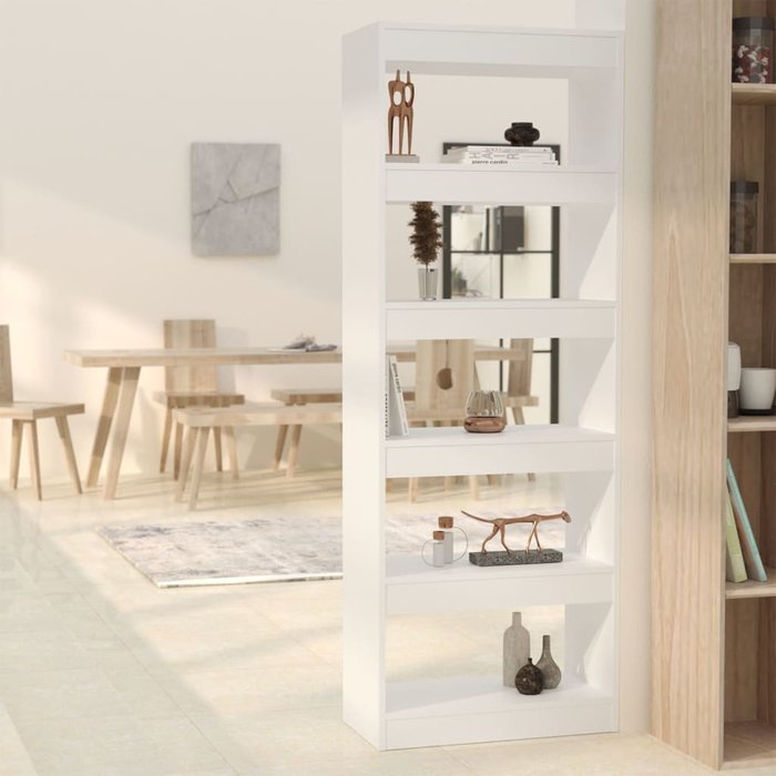 Librería/separador de ambientes de madera de ingeniería blanca - pangivo