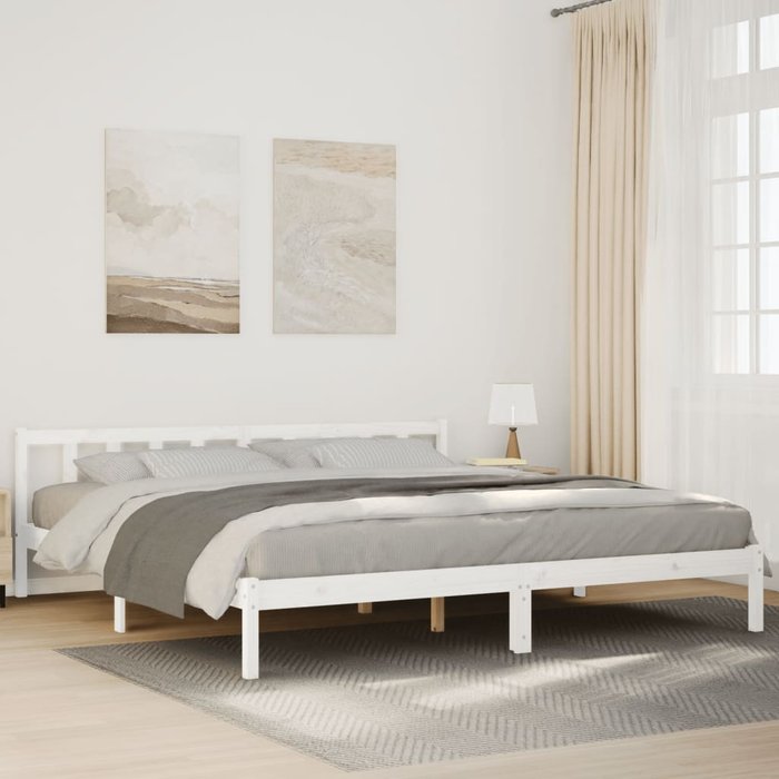 Cama extralarga sin colchón madera maciza pino blanca 200x210cm vidaxl