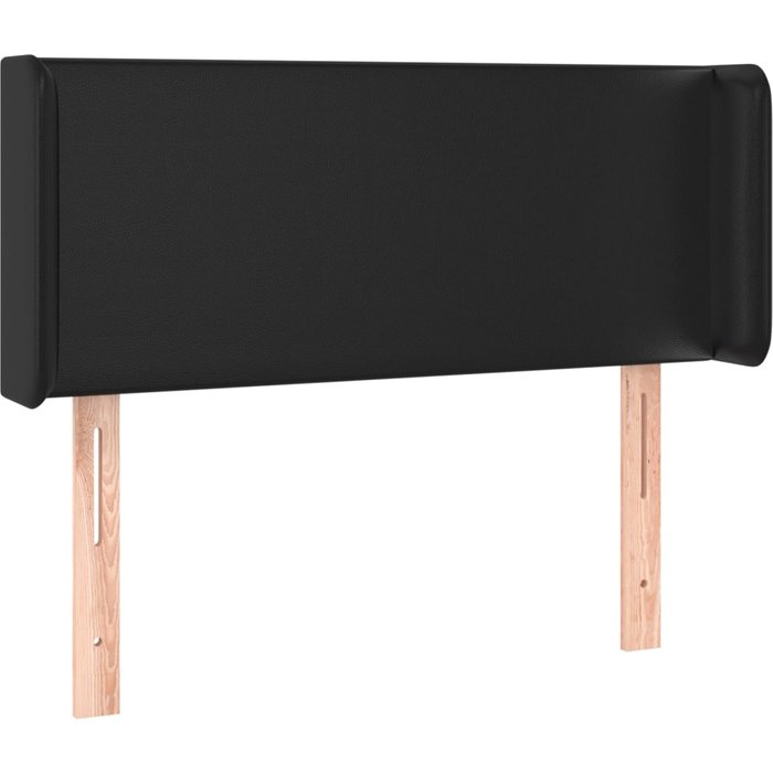 Cabecero cama - mueble cabecero de cuero sintético negro 103x16x78/88 cm