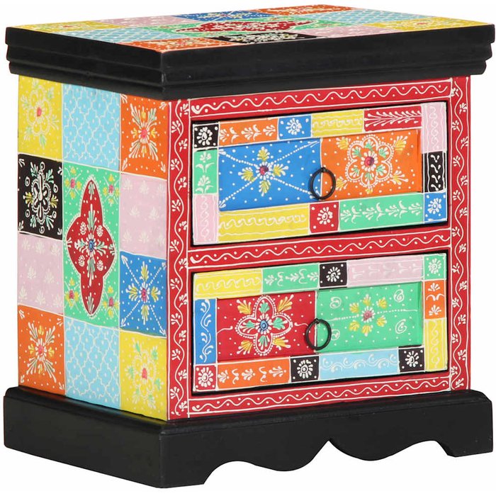 Mesilla de noche con cajón, multicolor, 40 x 35 x 45 cm