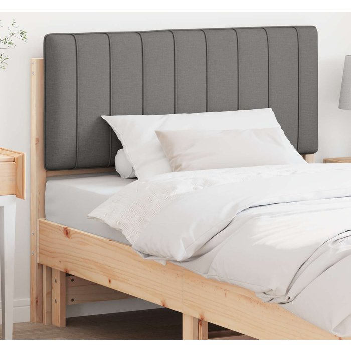 Maison exclusive - cabecero tapizado con cabecera marrón y gris claro 100 cm