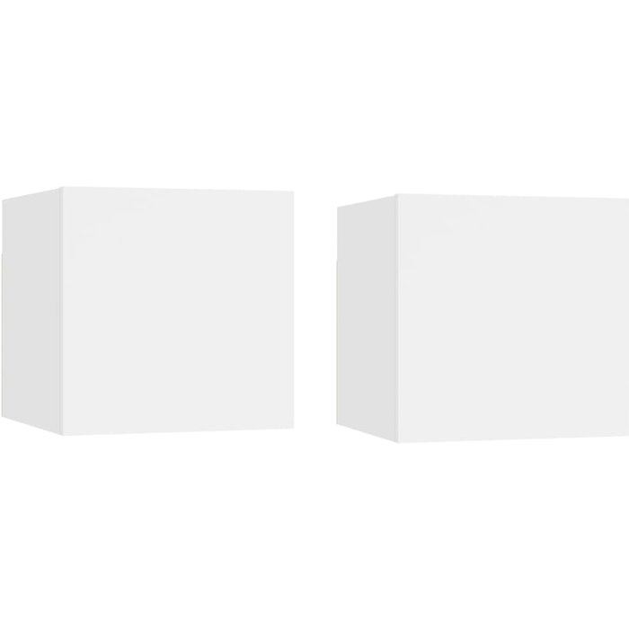 Maison exclusive - mesitas de noche 2 uds madera ingeniería blanca 30,5x30x30 cm